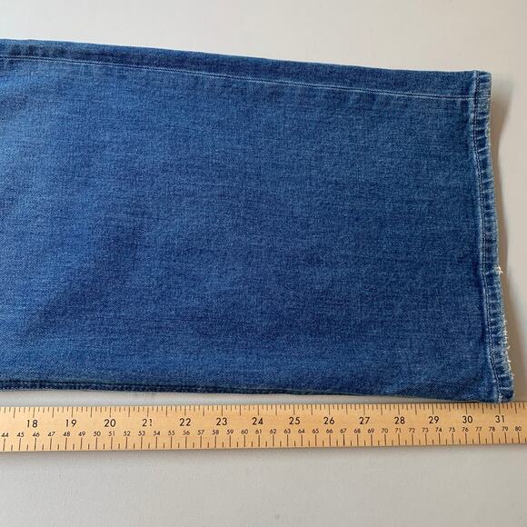 PAIGE Sasha Wide Leg Jeans 31 Stefania Distressed High Rise Blue Denim - Picture 12 of 15